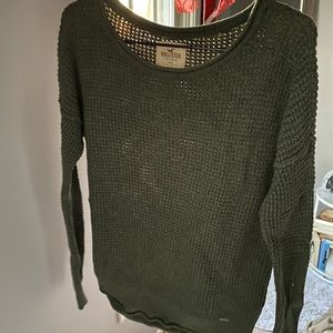 hollister green knit sweater